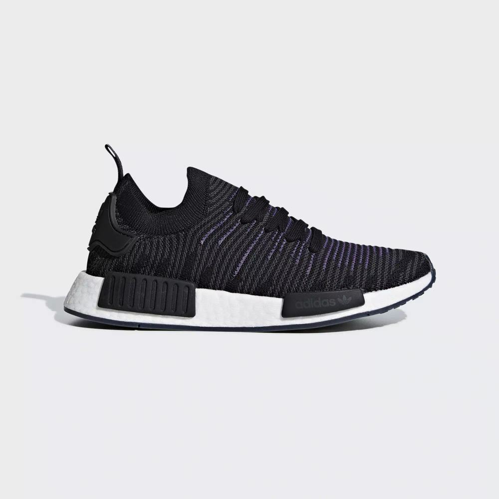 Adidas NMD R1 STLT Primeknit Tenis Negros Para Mujer (MX-89104)